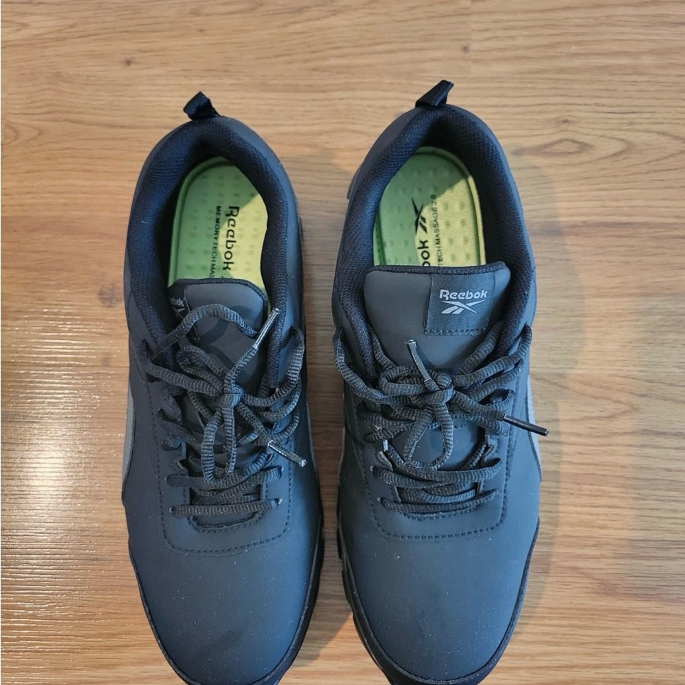 Like New Reebok Men’s Work Boots — Black + Grey - Picture 2 of 5